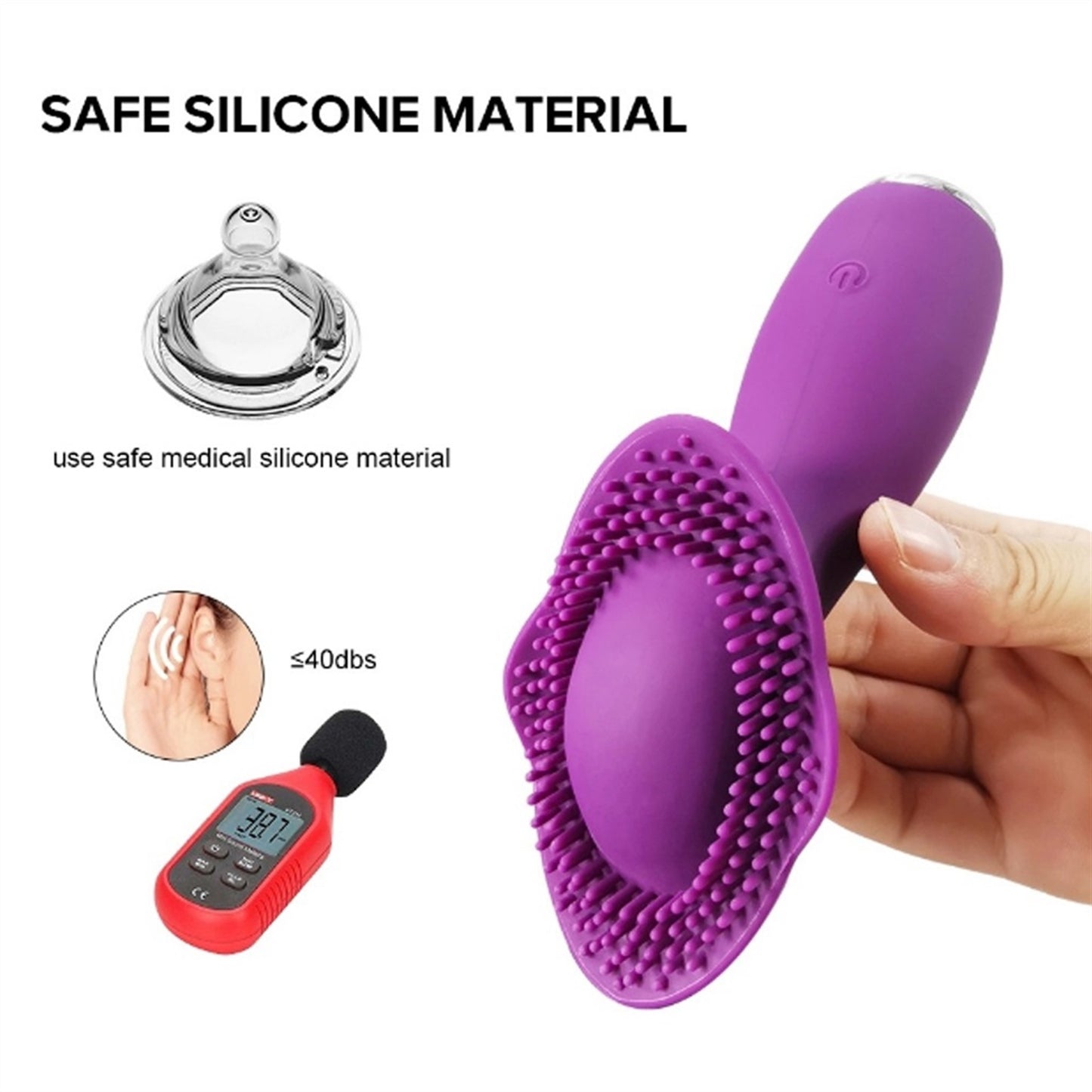 10 Frequency Vibration Stick Silicone Face Brush C