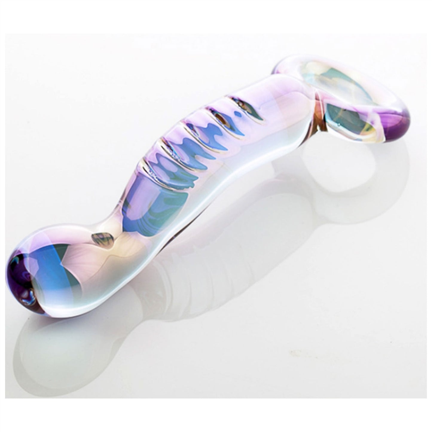 Crystal Glass Adult Toy Metal Anal Plug Ring For C