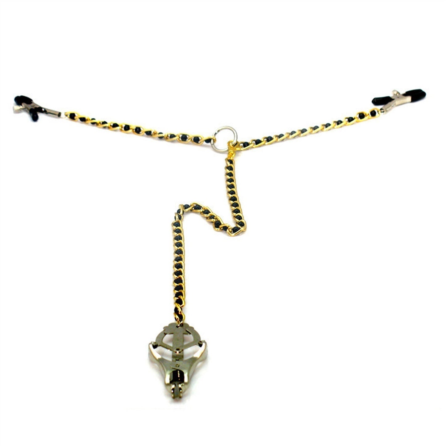 Body Chain With Metal Adjustable Clip Nipple Clamp