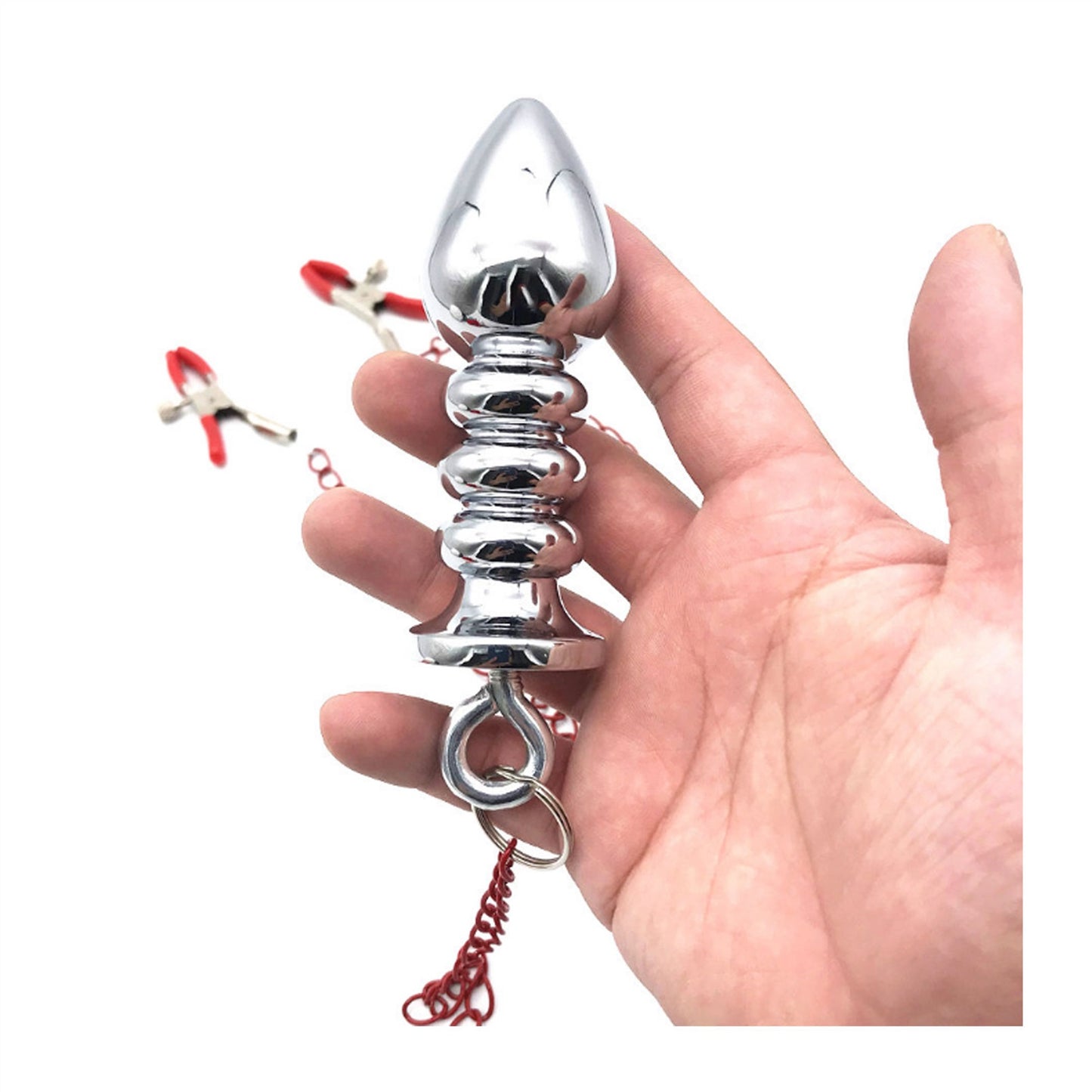 Long Chain Metal Nipple Clamp Female Clamp Plug Je