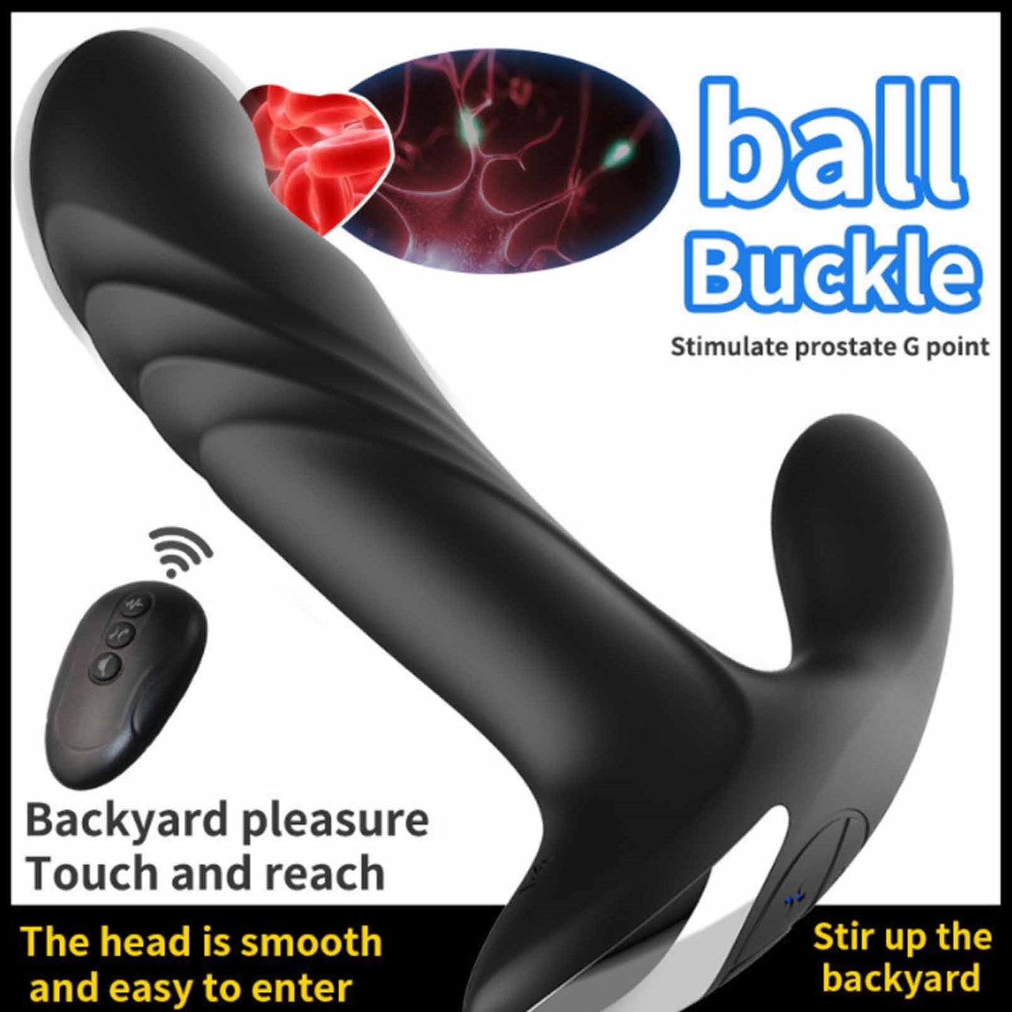Dual Motors Vibrating Anal Vibrator for Men with R