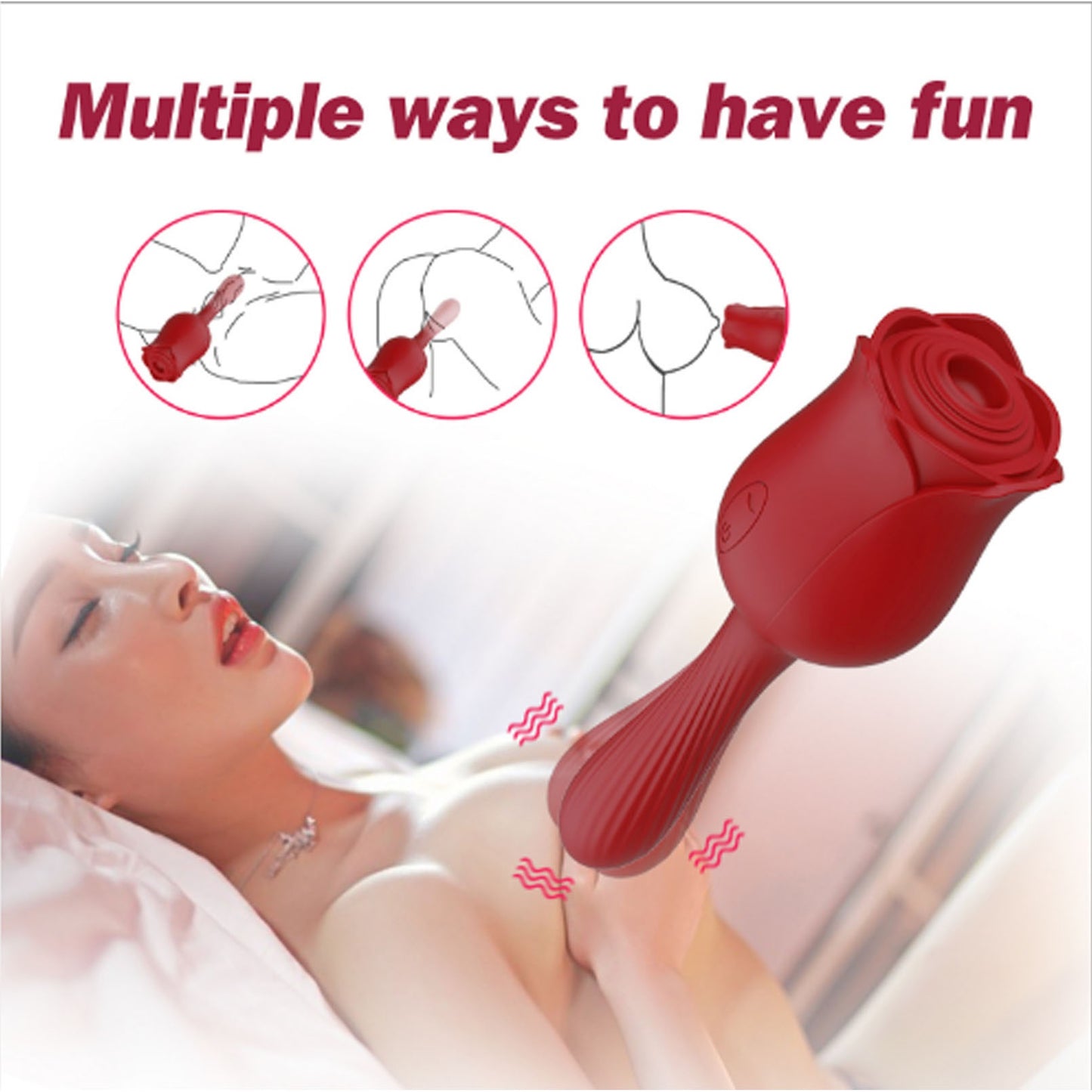 Fun sucking rose stick Appealing licking and sucki
