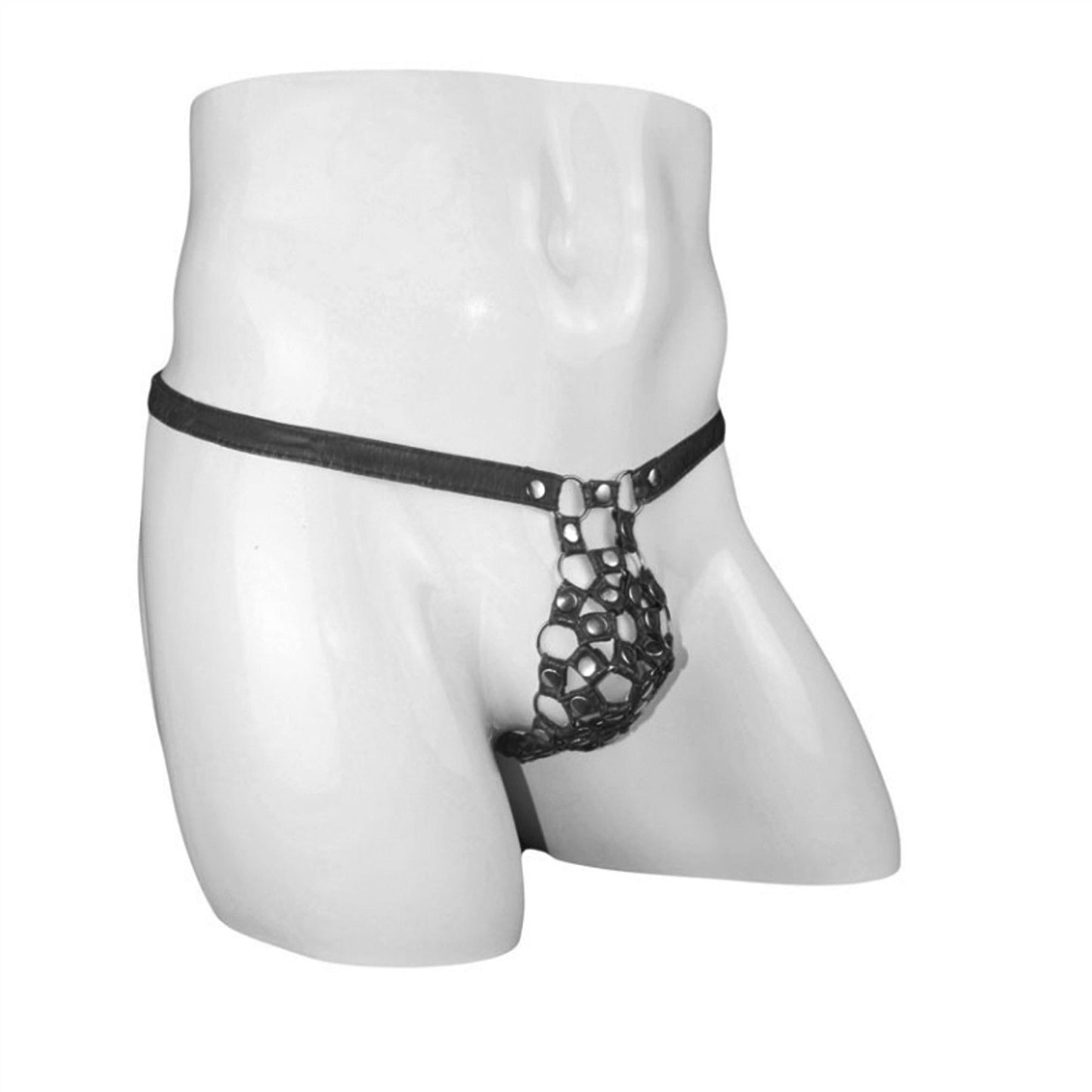 Men's Faux Leather Thong Handmade Underwear Bird's