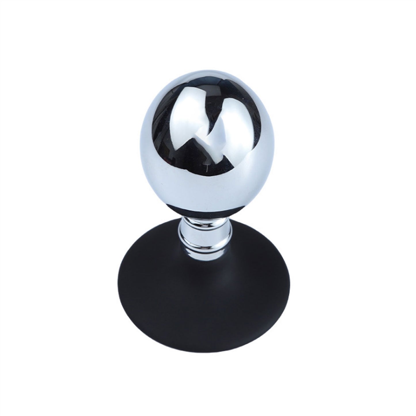 Metal Silicone Base Anus Plug Small Curved Masturb