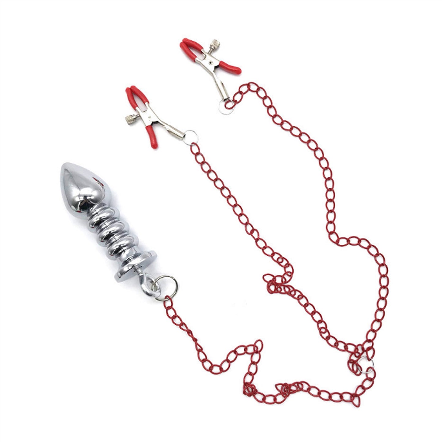 Long Chain Metal Nipple Clamp Female Clamp Plug Je