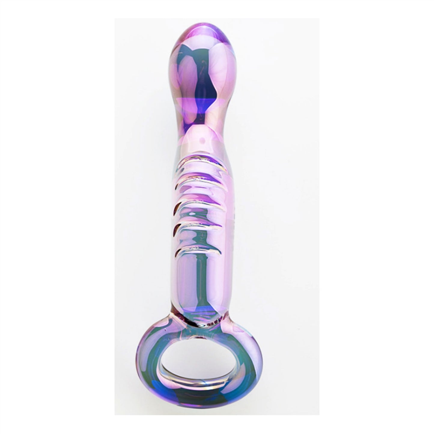 Crystal Glass Adult Toy Metal Anal Plug Ring For C