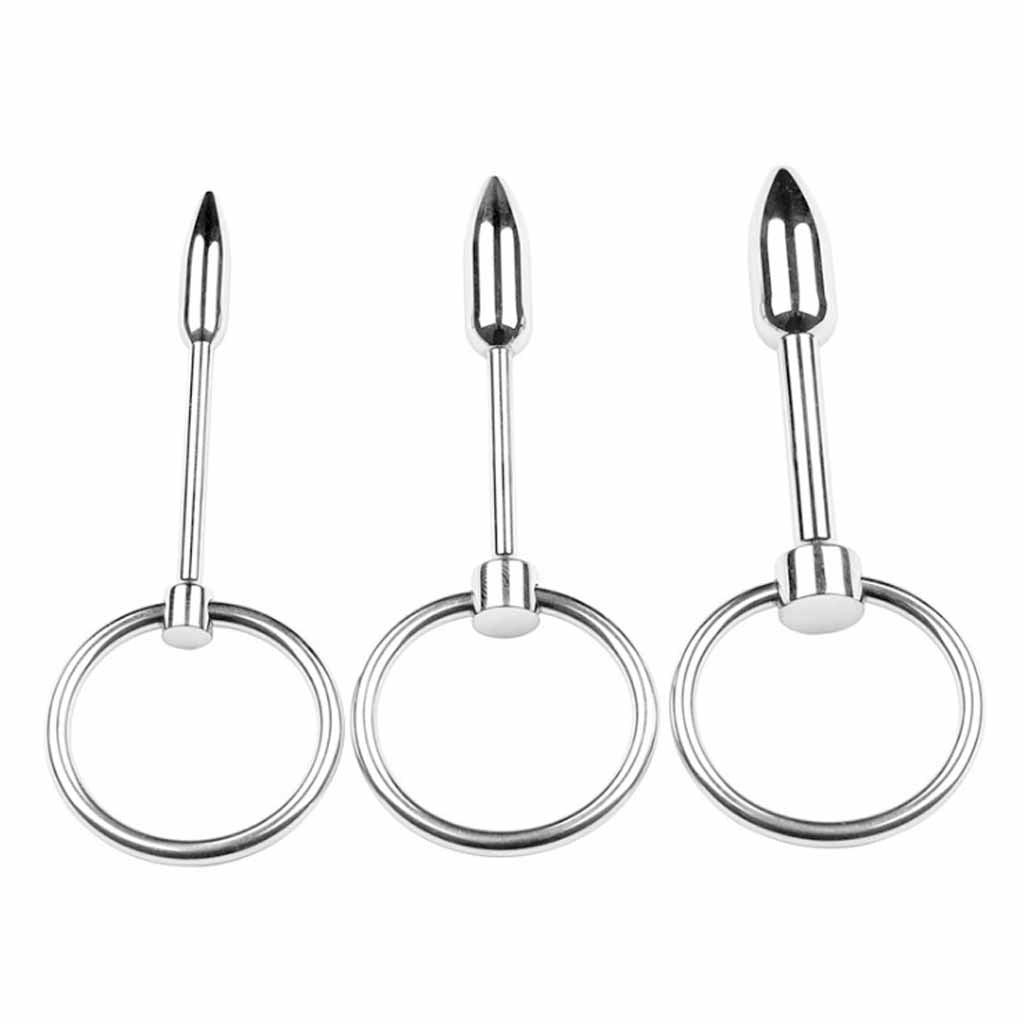 Urethral Sounds Set 3 Sizes Stainless Steel Penis