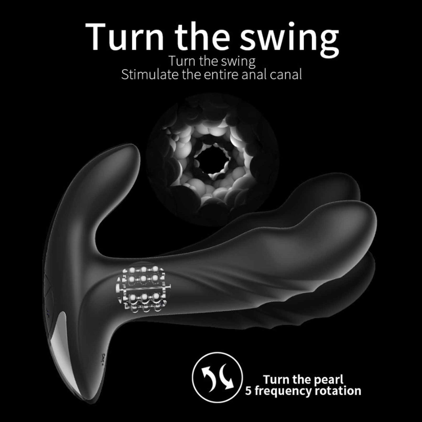 Dual Motors Vibrating Anal Vibrator for Men with R