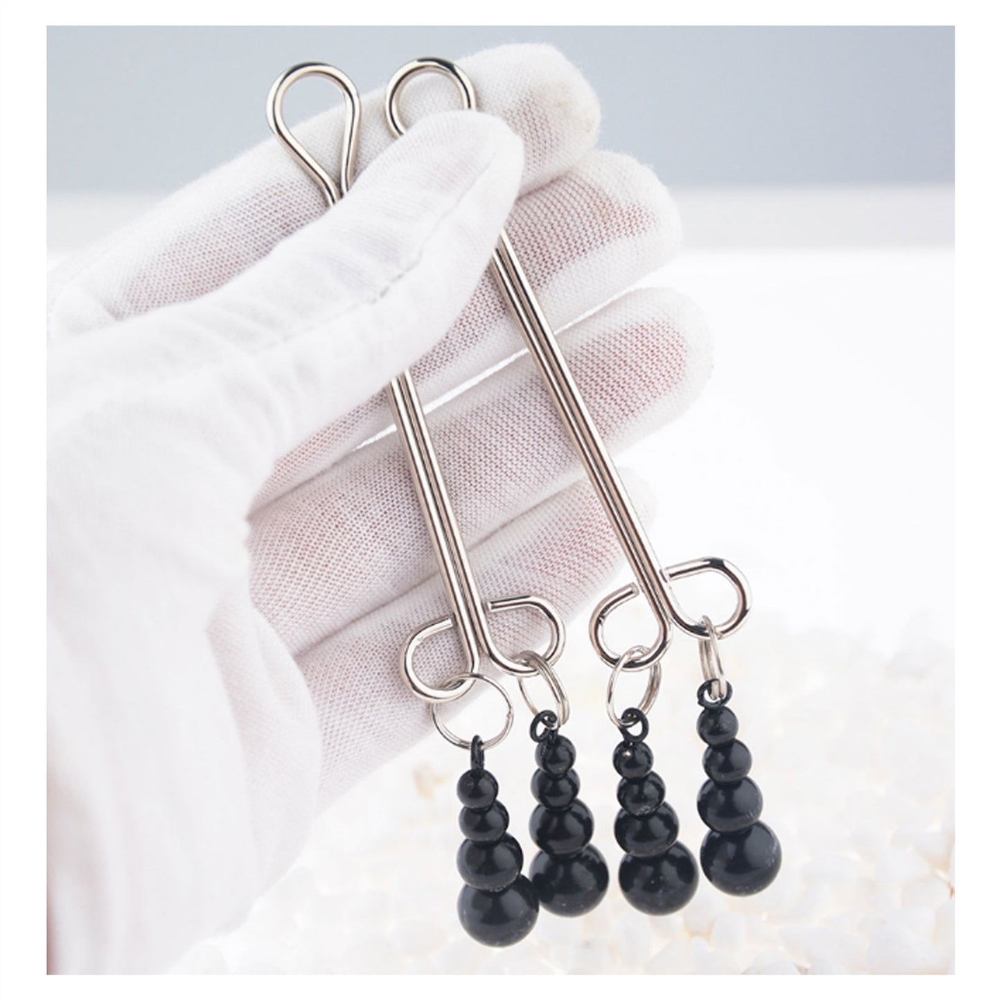 Four Beads Metal Clip Nipple Clamps With Screw Pie