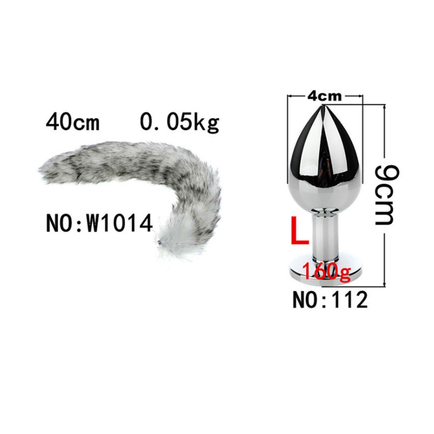 Removable Imitation Fox Tail Anal Plug For Couple