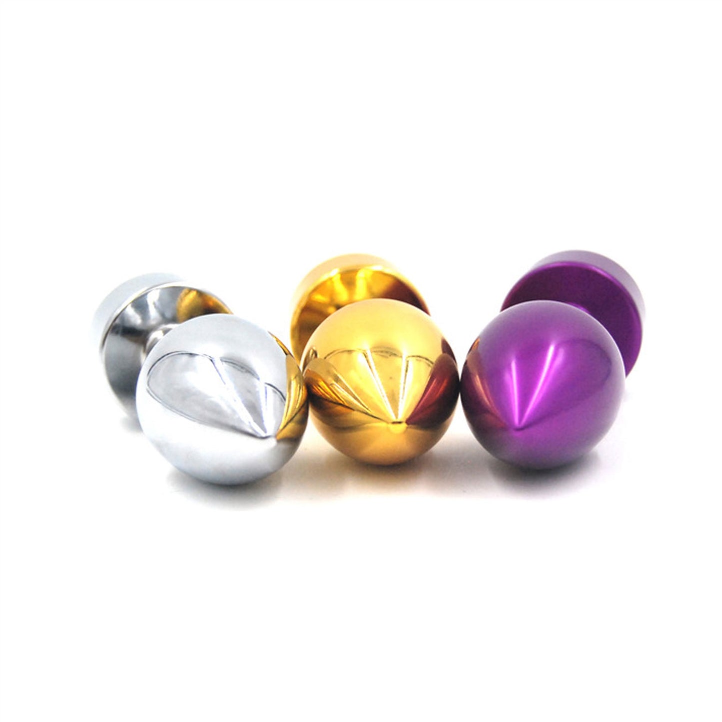 Bullet Shape Adult Toy Metal Anal Plug Ring For Co
