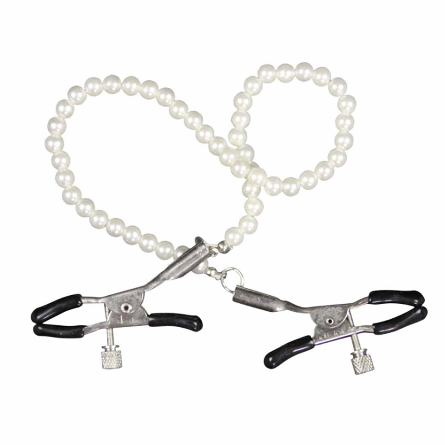 1 Pair Nipple Clamp Rings Flower Non Pierced pearl