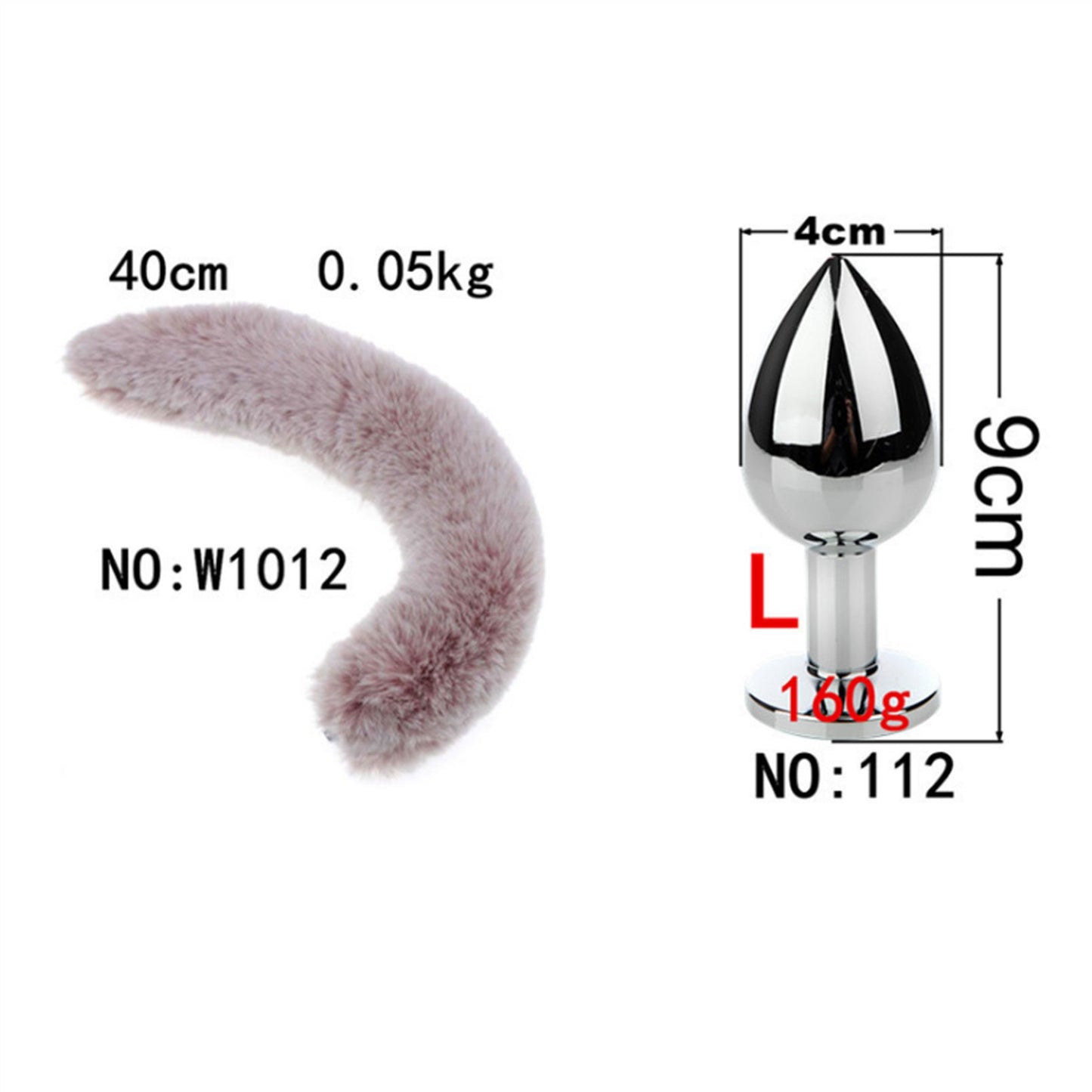 Removable Imitation Fox Tail Anal Plug For Couple