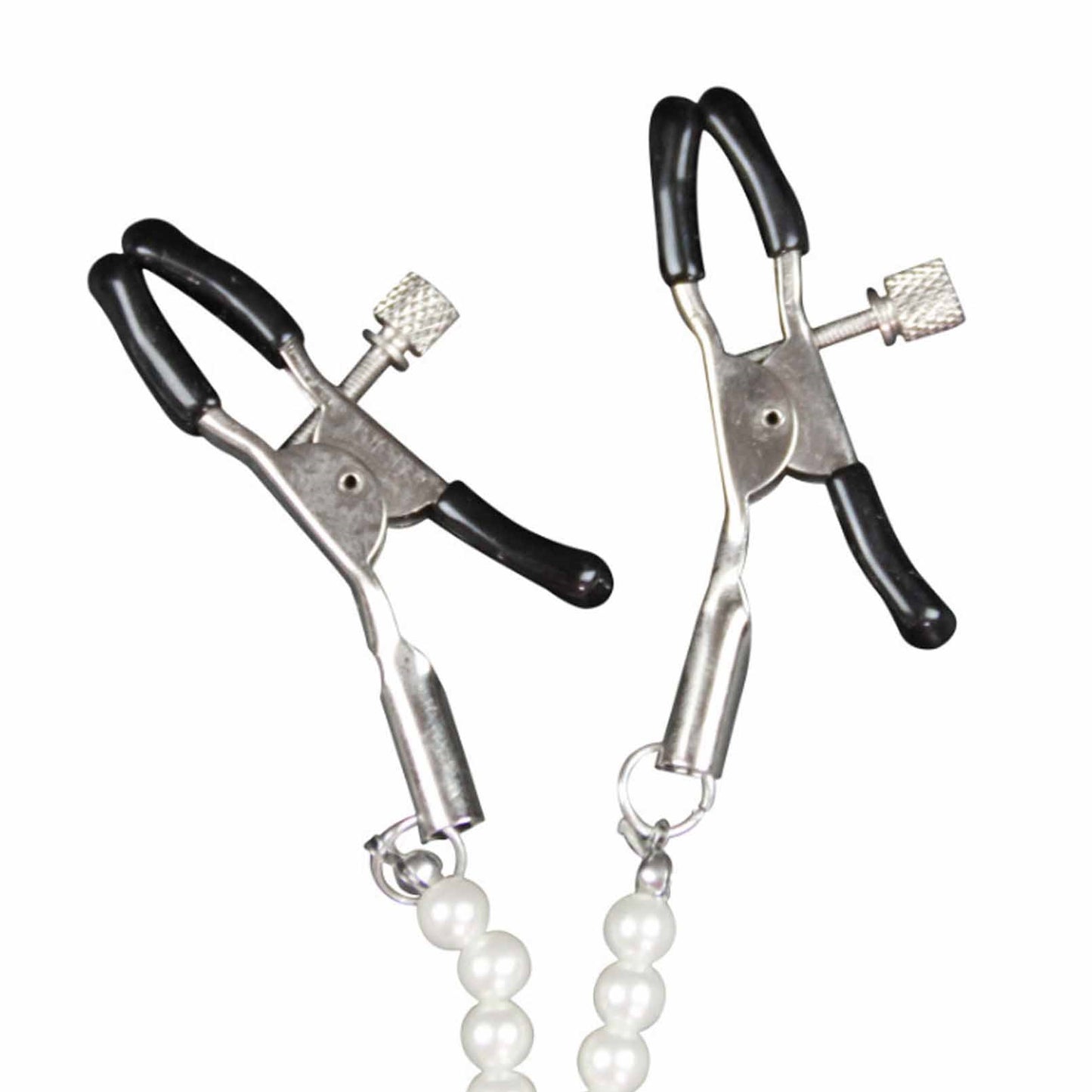 1 Pair Nipple Clamp Rings Flower Non Pierced pearl