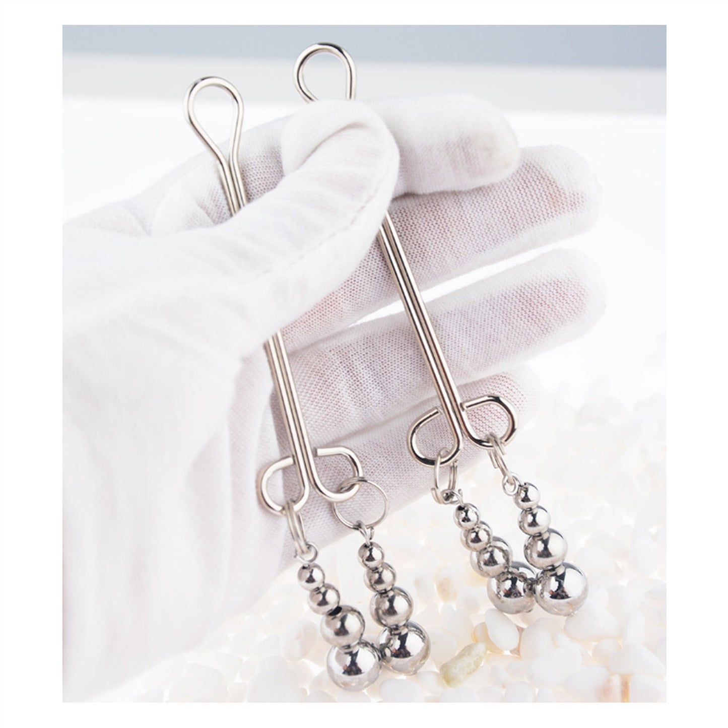Four Beads Metal Clip Nipple Clamps With Screw Pie