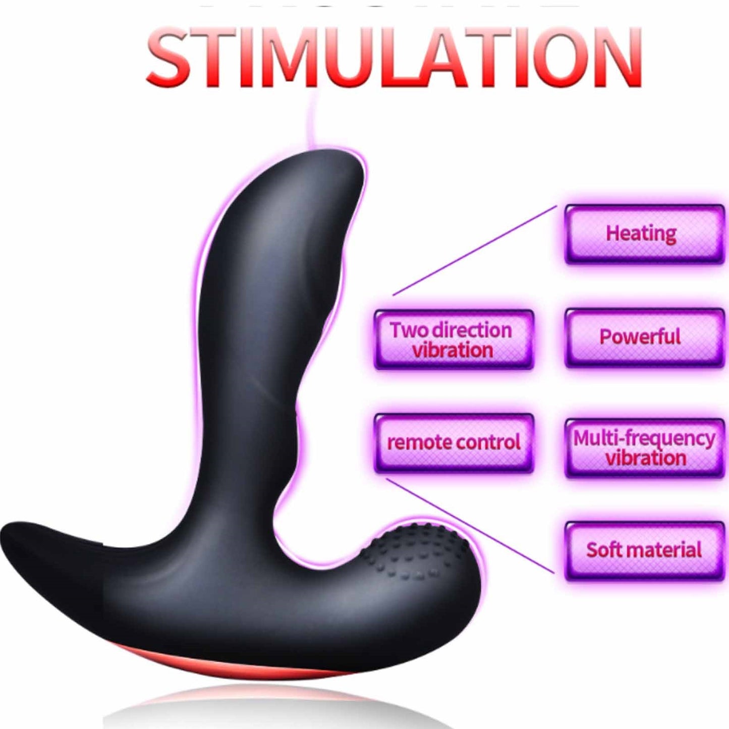 Vibrating Anal Butt Plug with Remote Control,10 Vi