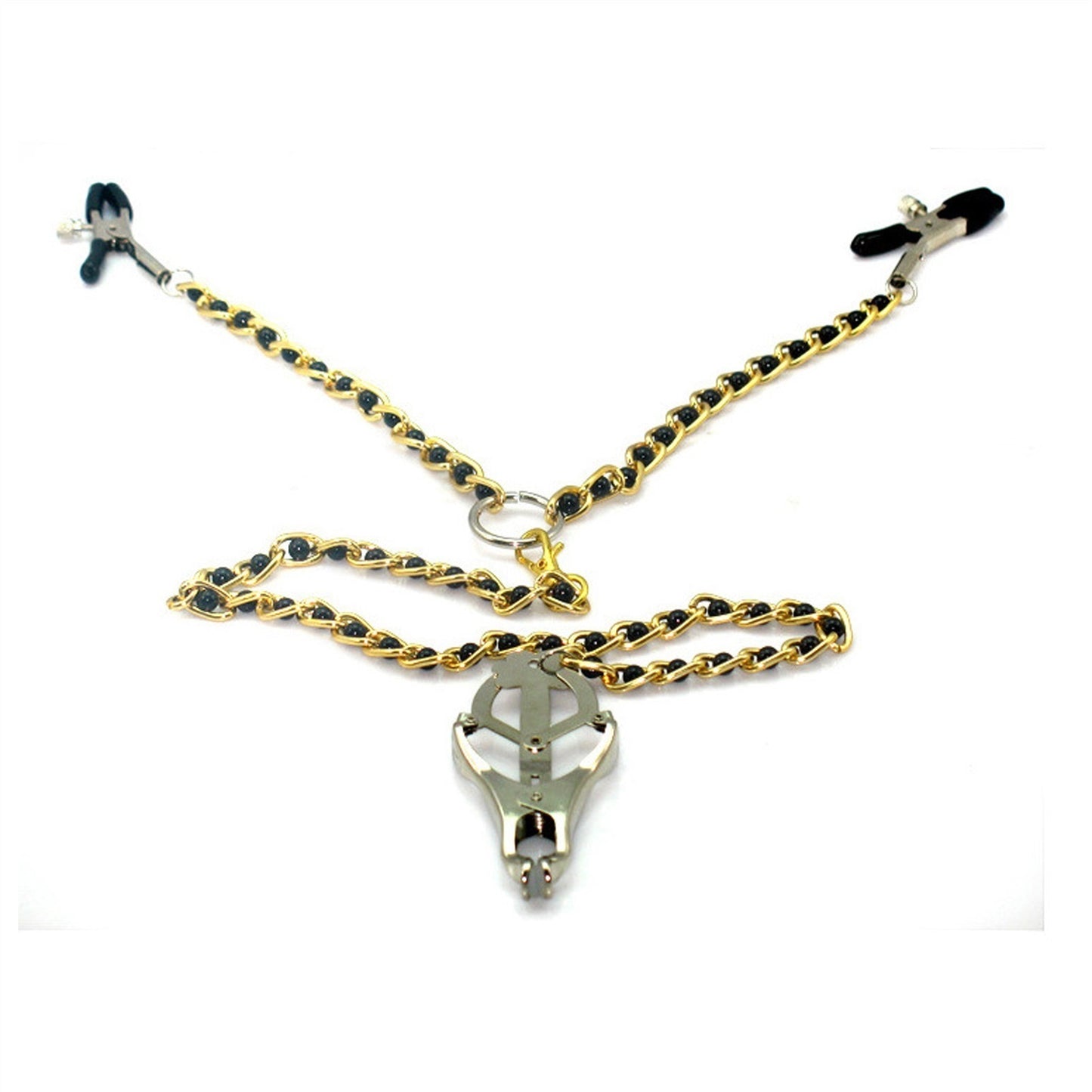 Body Chain With Metal Adjustable Clip Nipple Clamp