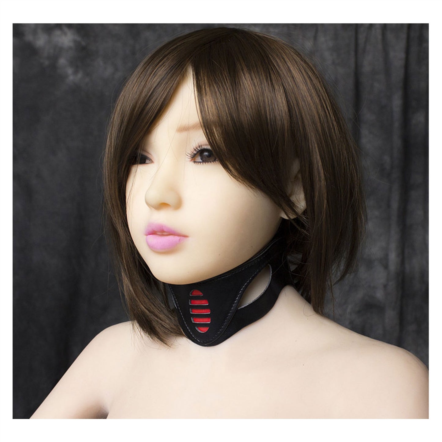 PU Leather Choker Collar Necklace Adjustable Size