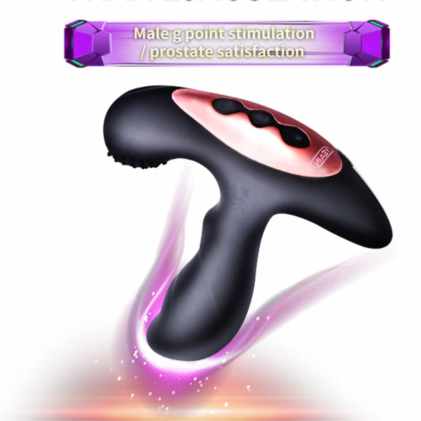 Vibrating Anal Butt Plug with Remote Control,10 Vi