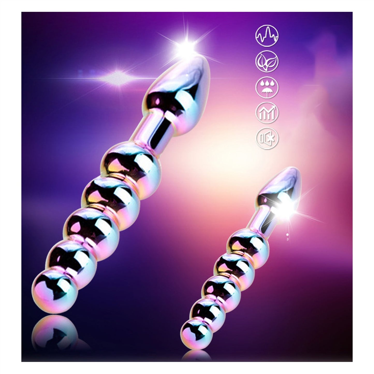 Crystal Glass Adult Toy Metal Anal Plug Ring For C