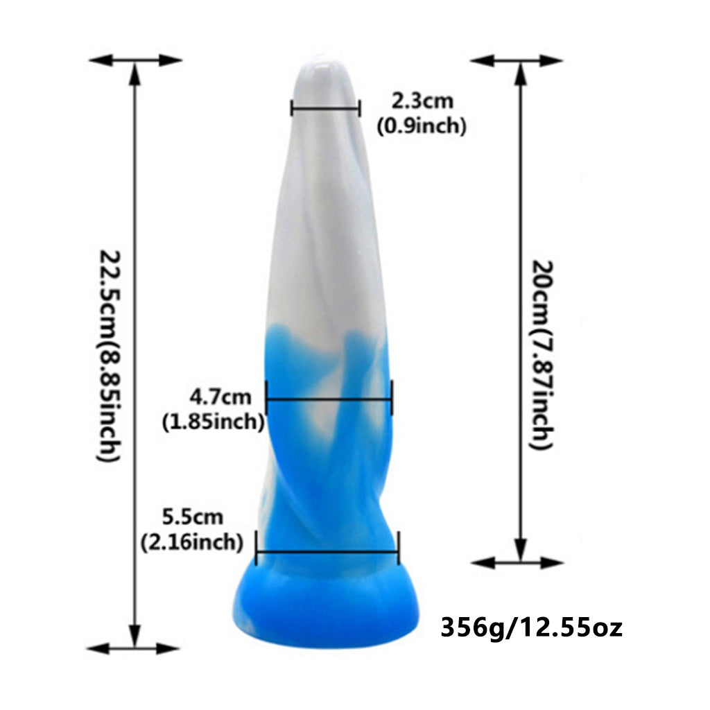 Blue Sofe Color Liquid Silicone G-Spot Dildo With