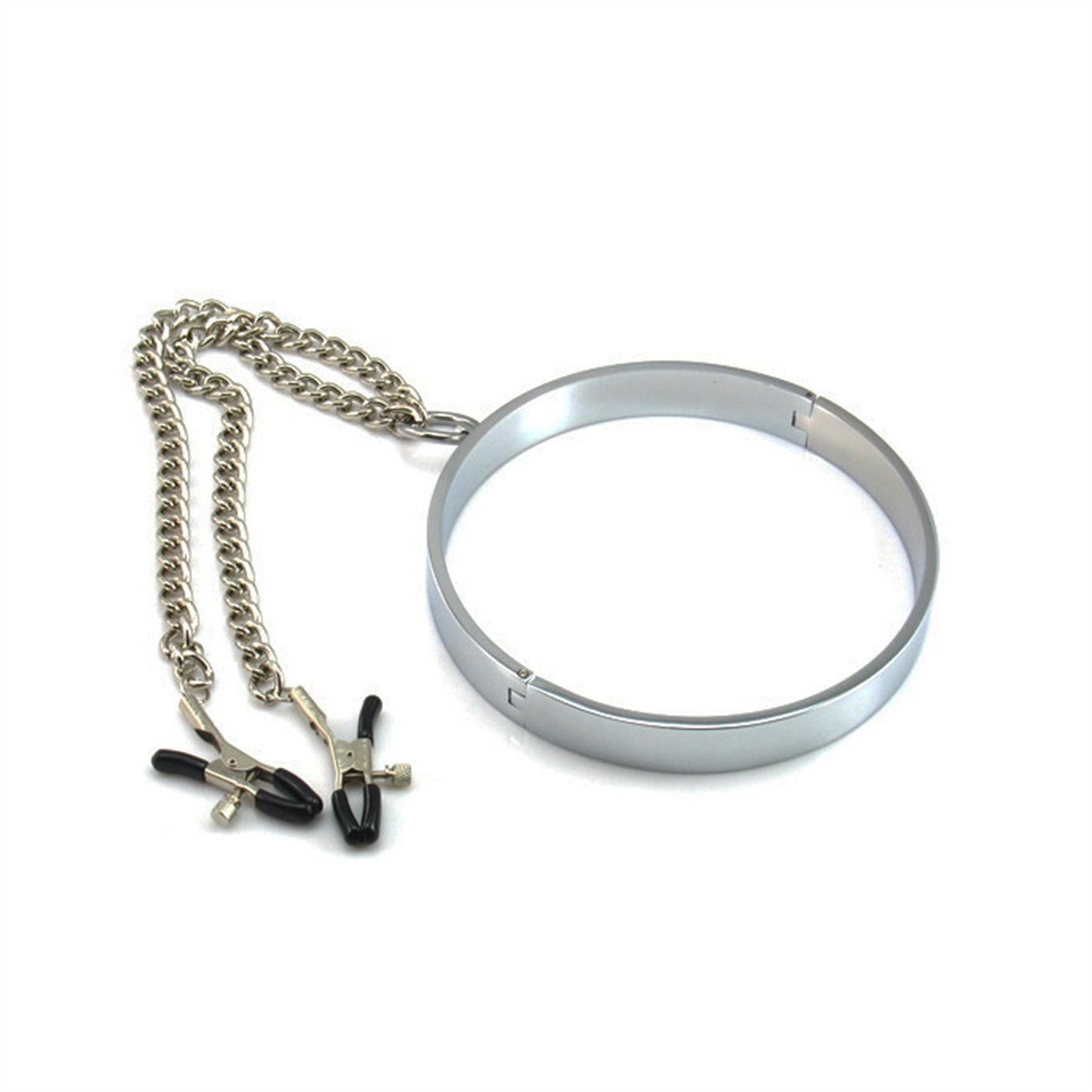 Man Stainless Steel Metal Restraint Neck Collar Ri