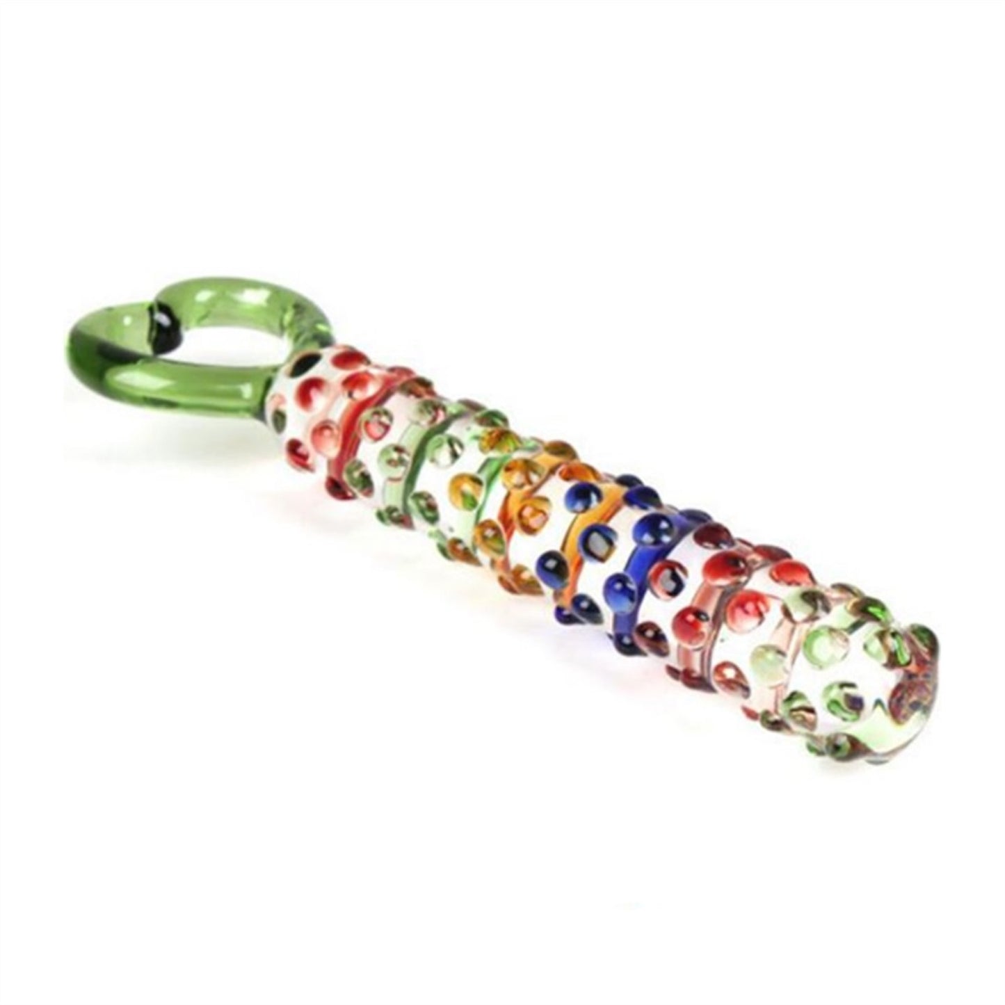Colorful Point Glass Crystal Pearl Penis For Men A
