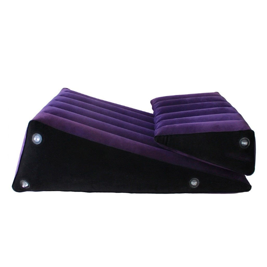Inflatable Triangle Pillow PVC Flocking Travel Pil