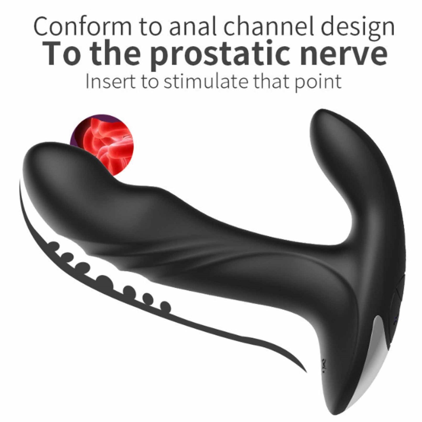 Dual Motors Vibrating Anal Vibrator for Men with R