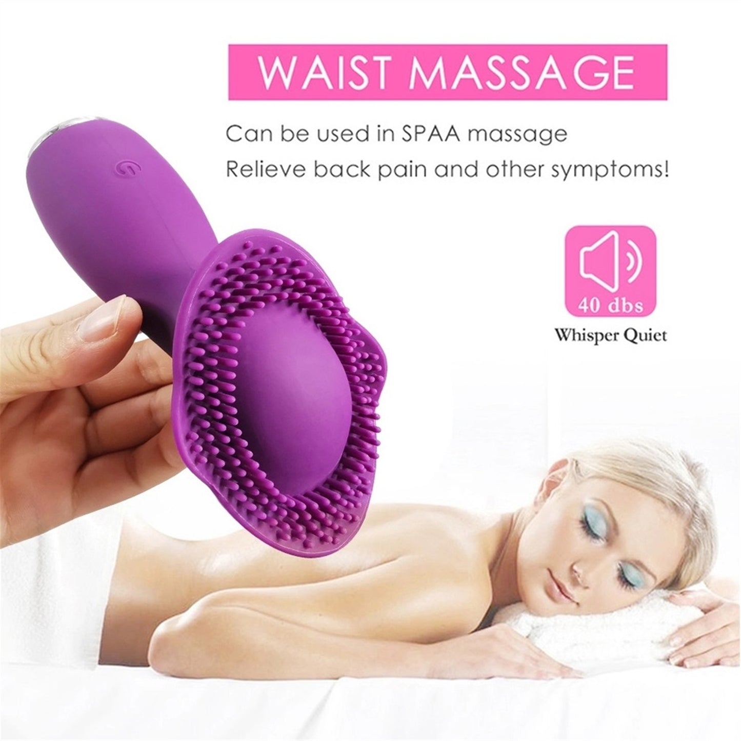 10 Frequency Vibration Stick Silicone Face Brush C