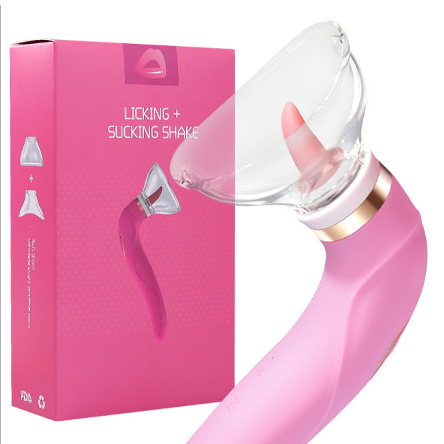 Orgasm stick tongue licking sucking three-in-one v