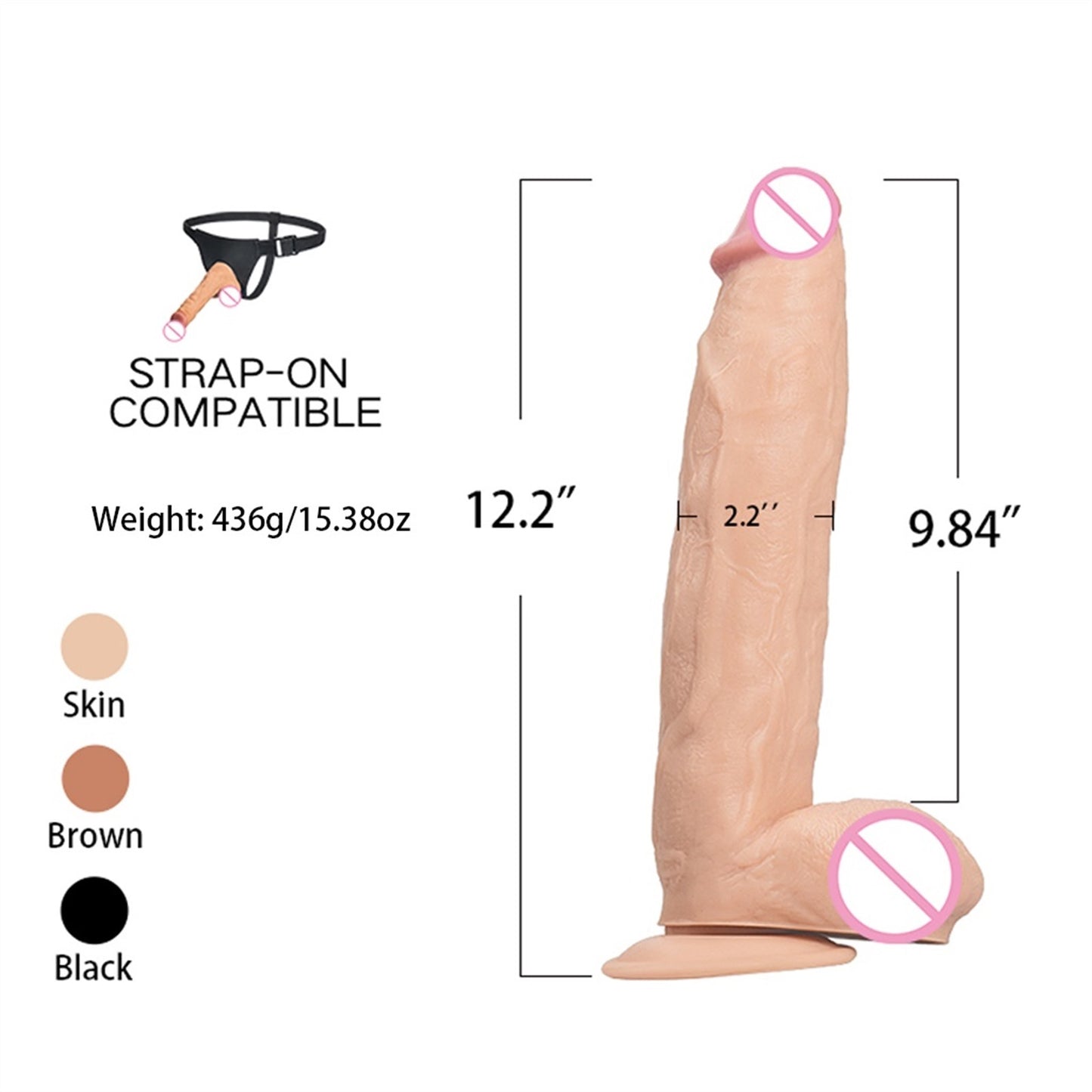 Large Lifelike Soft Handheld Relaxing Massager Suc