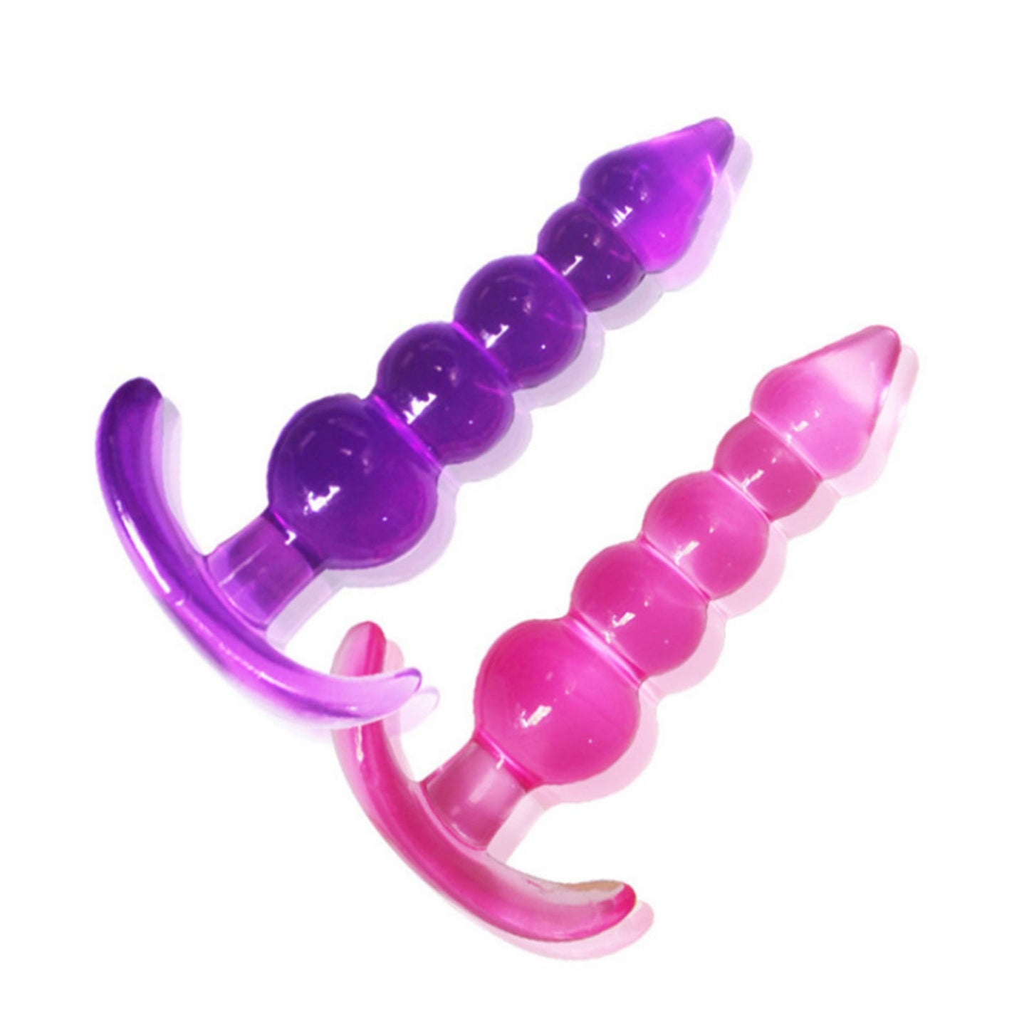 Five Beads Crystal Glass Adult Toy Metal Anal Plug