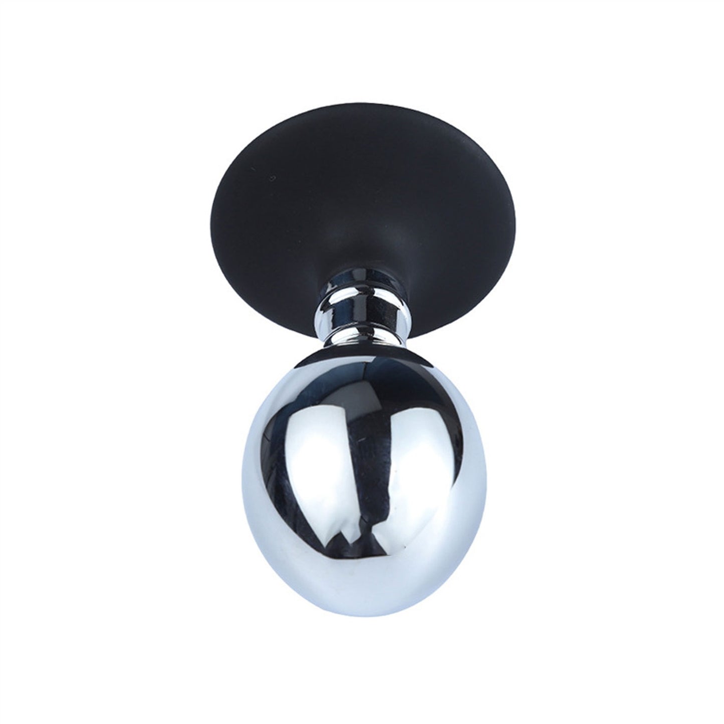 Metal Silicone Base Anus Plug Small Curved Masturb