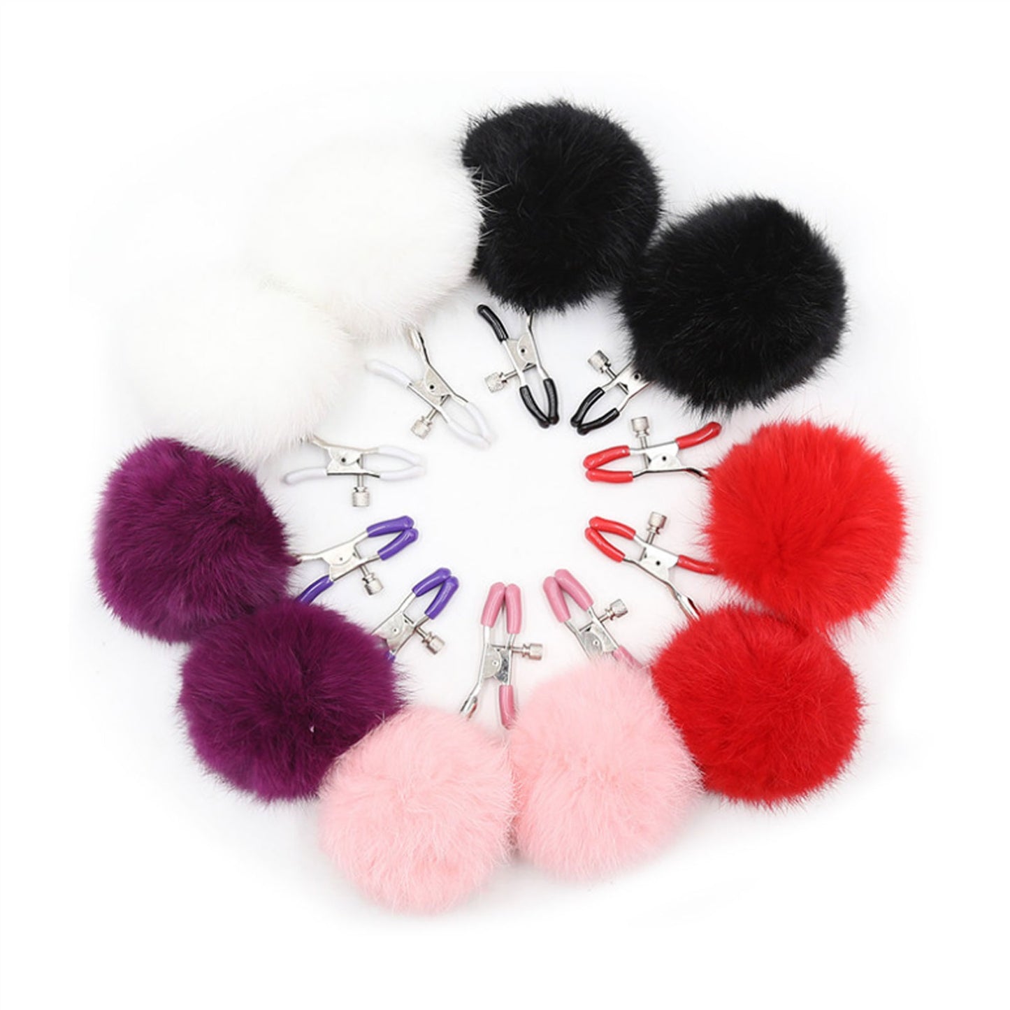 Round Feather Milk Metal Clip Nipple Clamps With S