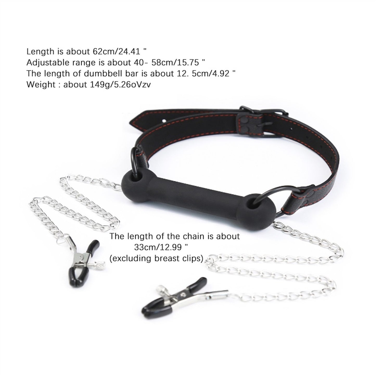 Dumbbell Silicone Stoppers With Milk Clips Chains