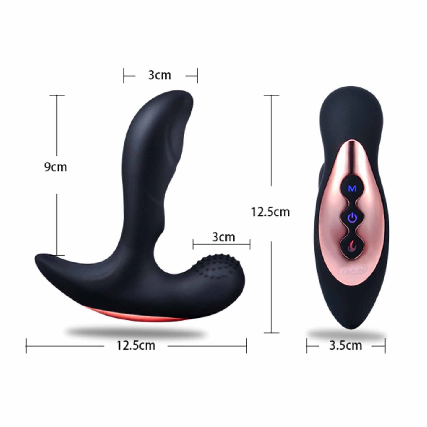Vibrating Anal Butt Plug with Remote Control,10 Vi