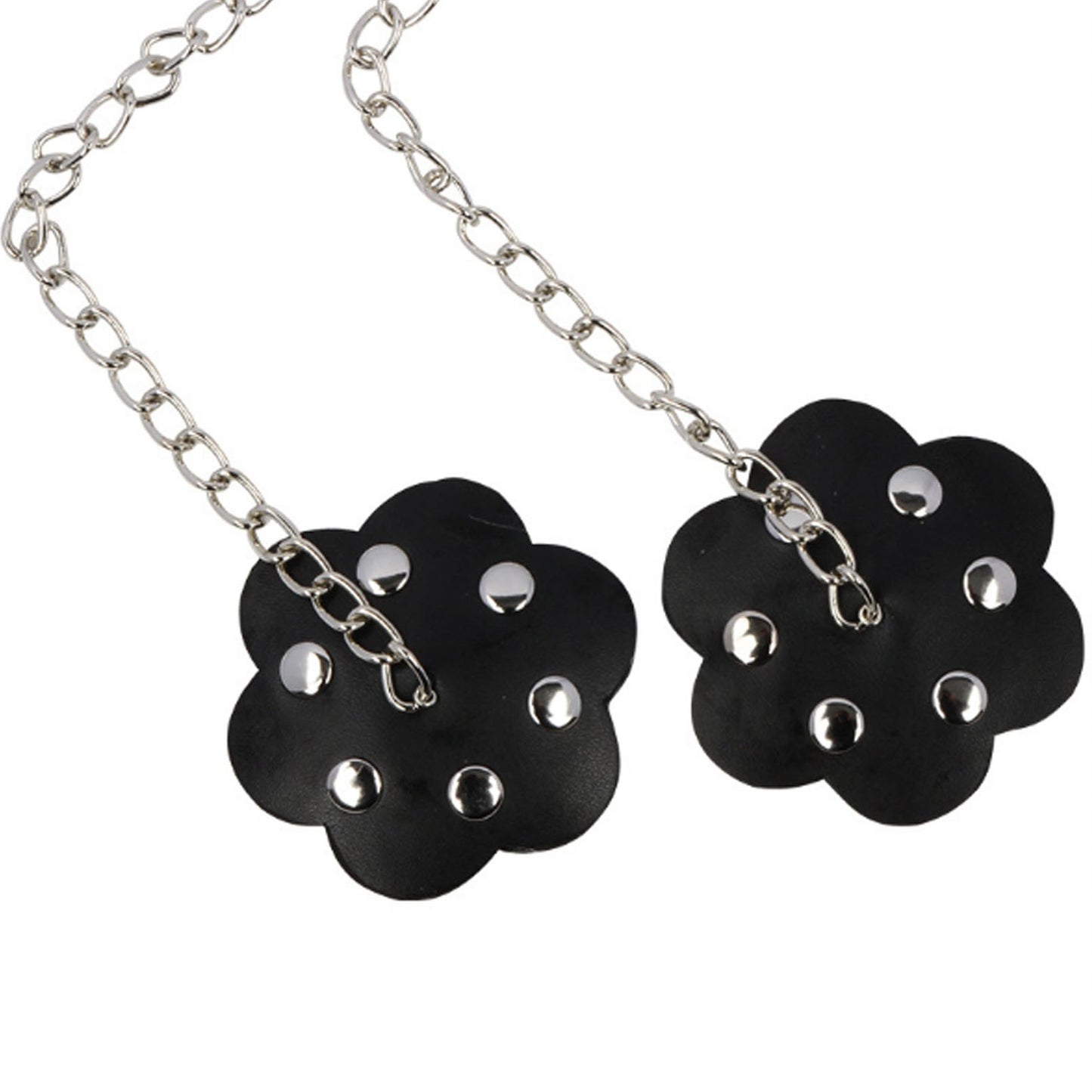 Rivet dog slave collar with chain Collor Necklace