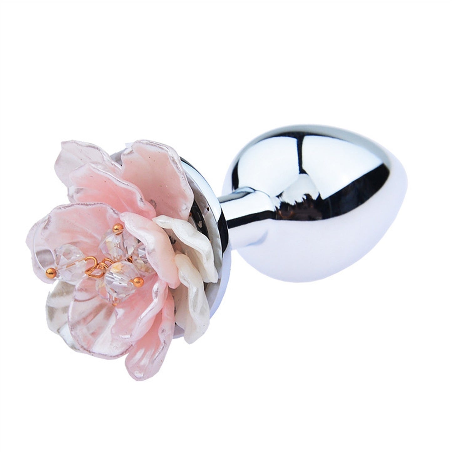 Adult Toy Plastic Flower Petal Bud Metal Anal Plug