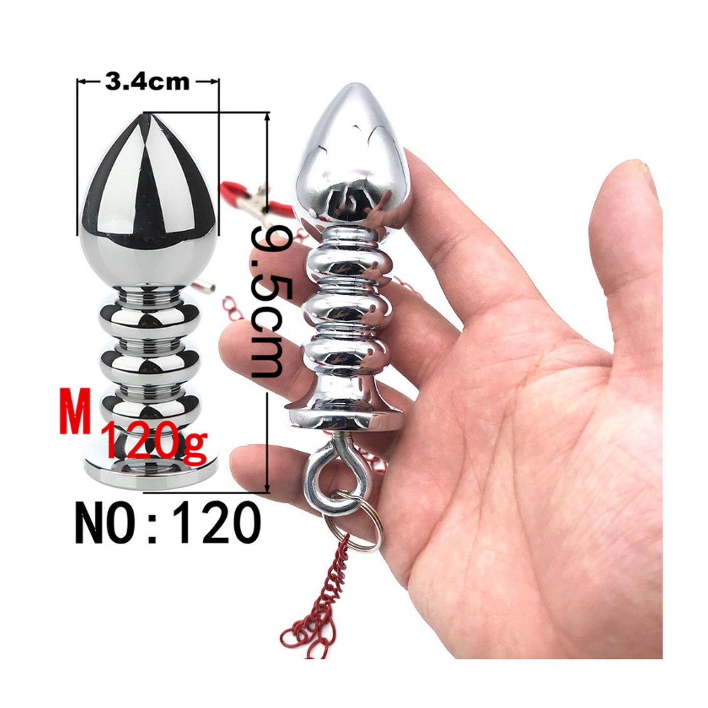 Long Chain Metal Nipple Clamp Female Clamp Plug Je