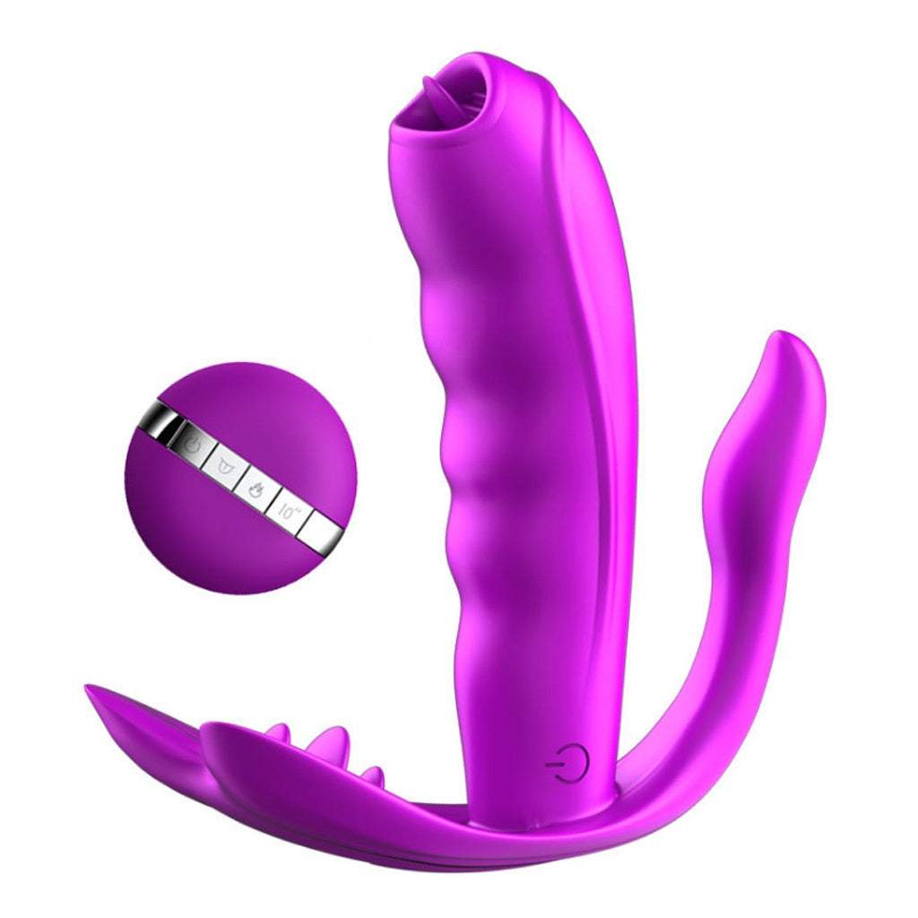 7 Frequency Vibration Purple Butterfly Type Wirele