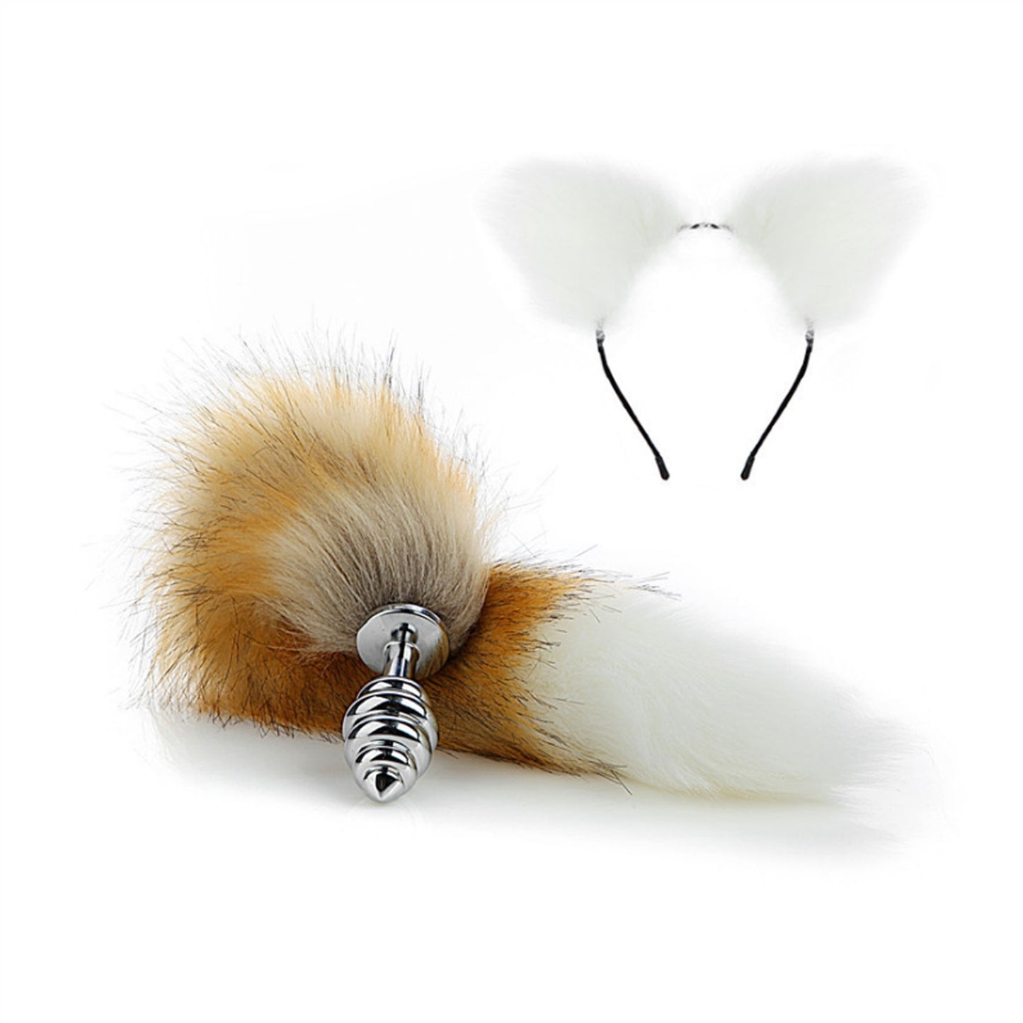 Faux Fox Tail Anal Plug Ear Hairpin Set Cosplay Ad