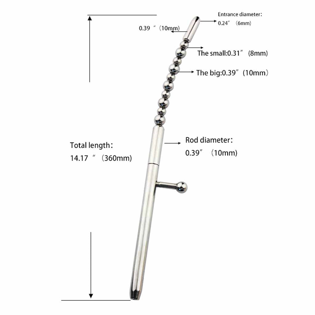 14.17 Inch Super Long Beaded Ure'thral Dila'tor So