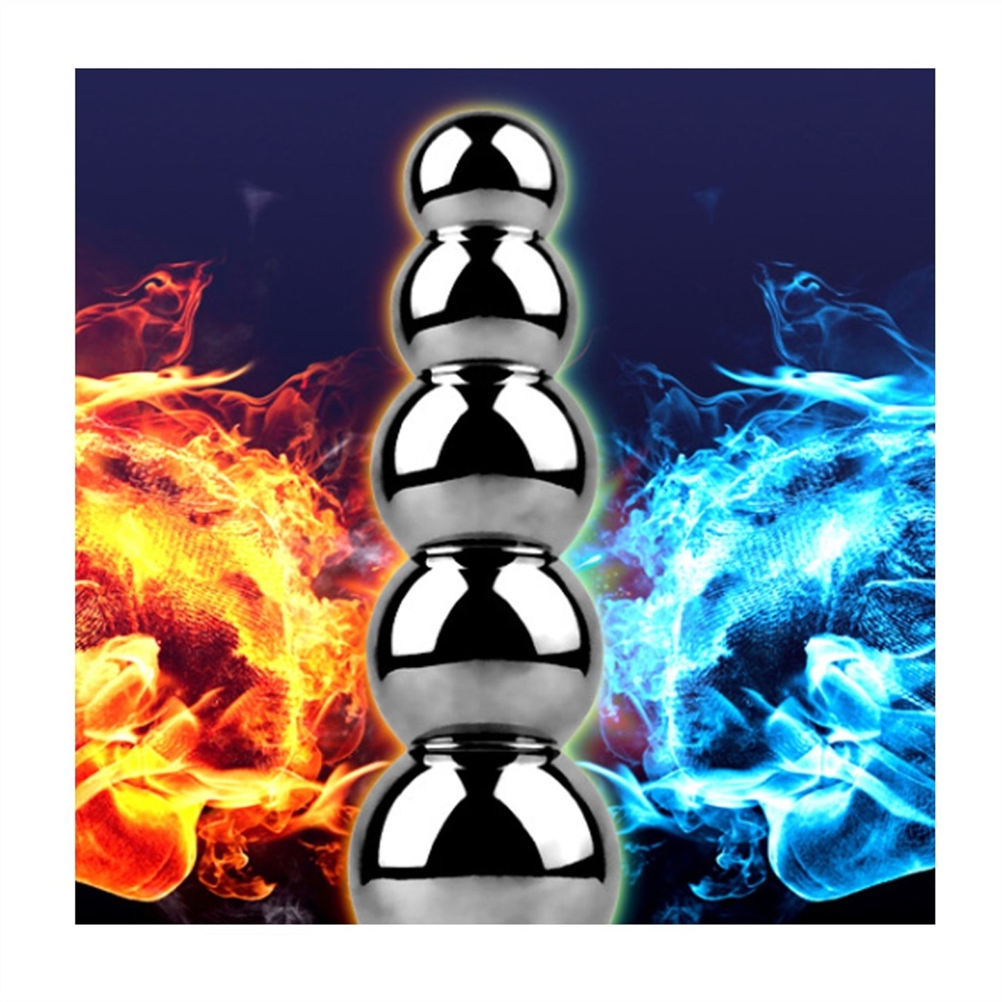 5 Balls Eggs Toys Stainless Steel Crystal Plug Rel