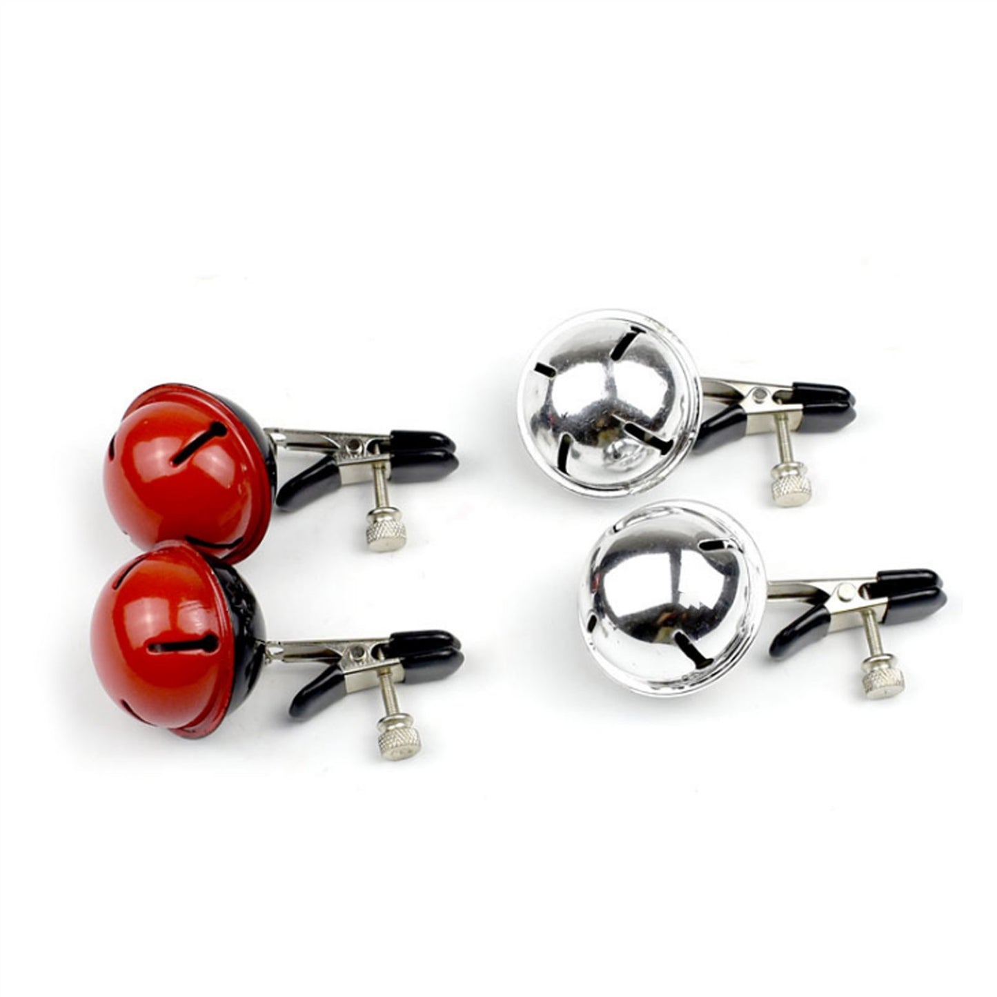 With Bells Metal Mimi Clip Nipple Clamps With Blac