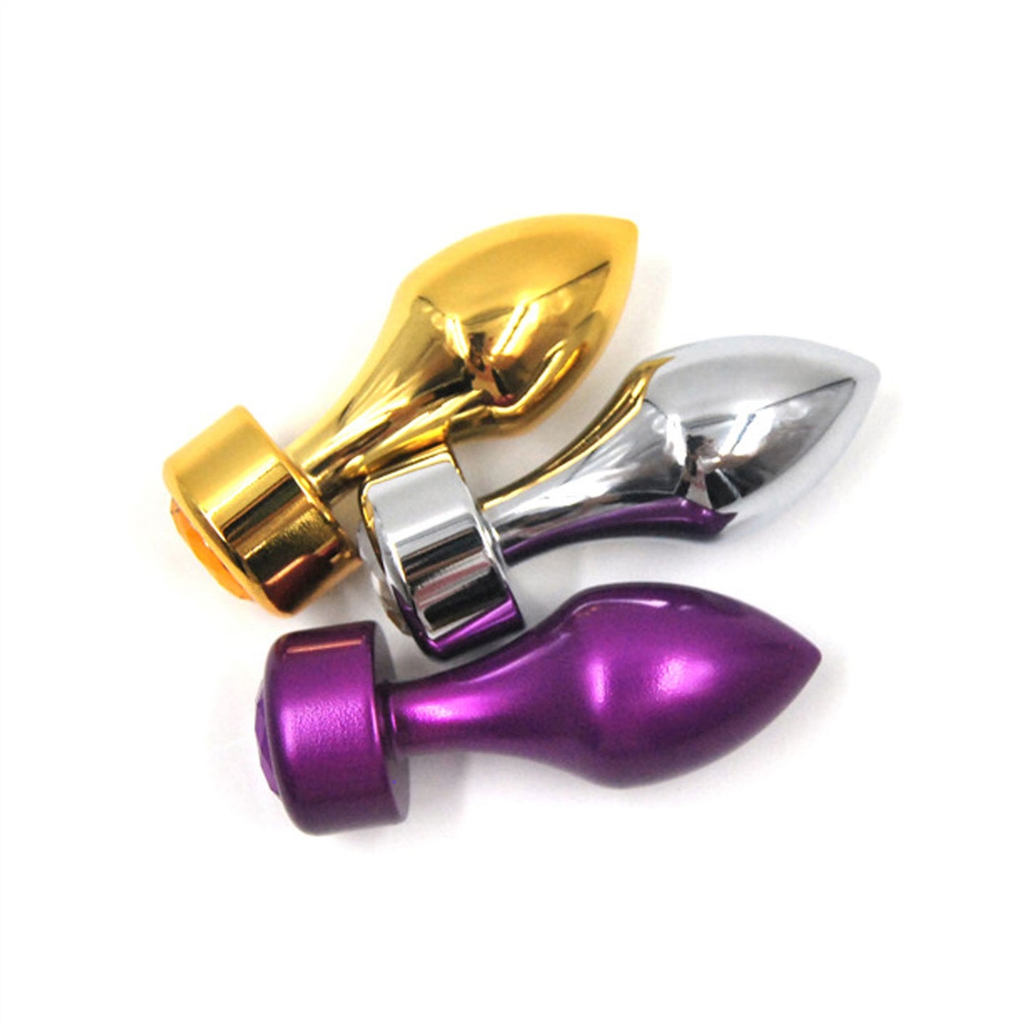 Bullet Shape Adult Toy Metal Anal Plug Ring For Co