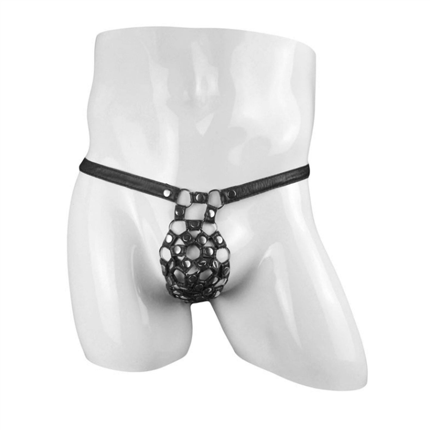 Men's Faux Leather Thong Handmade Underwear Bird's