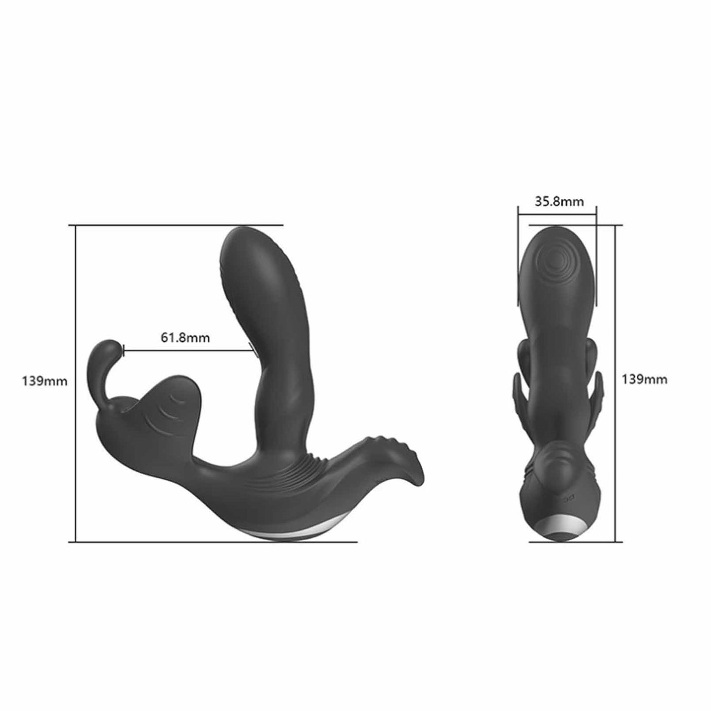 Prostate Massager Men's Butt Plug Anal Vibrator wi