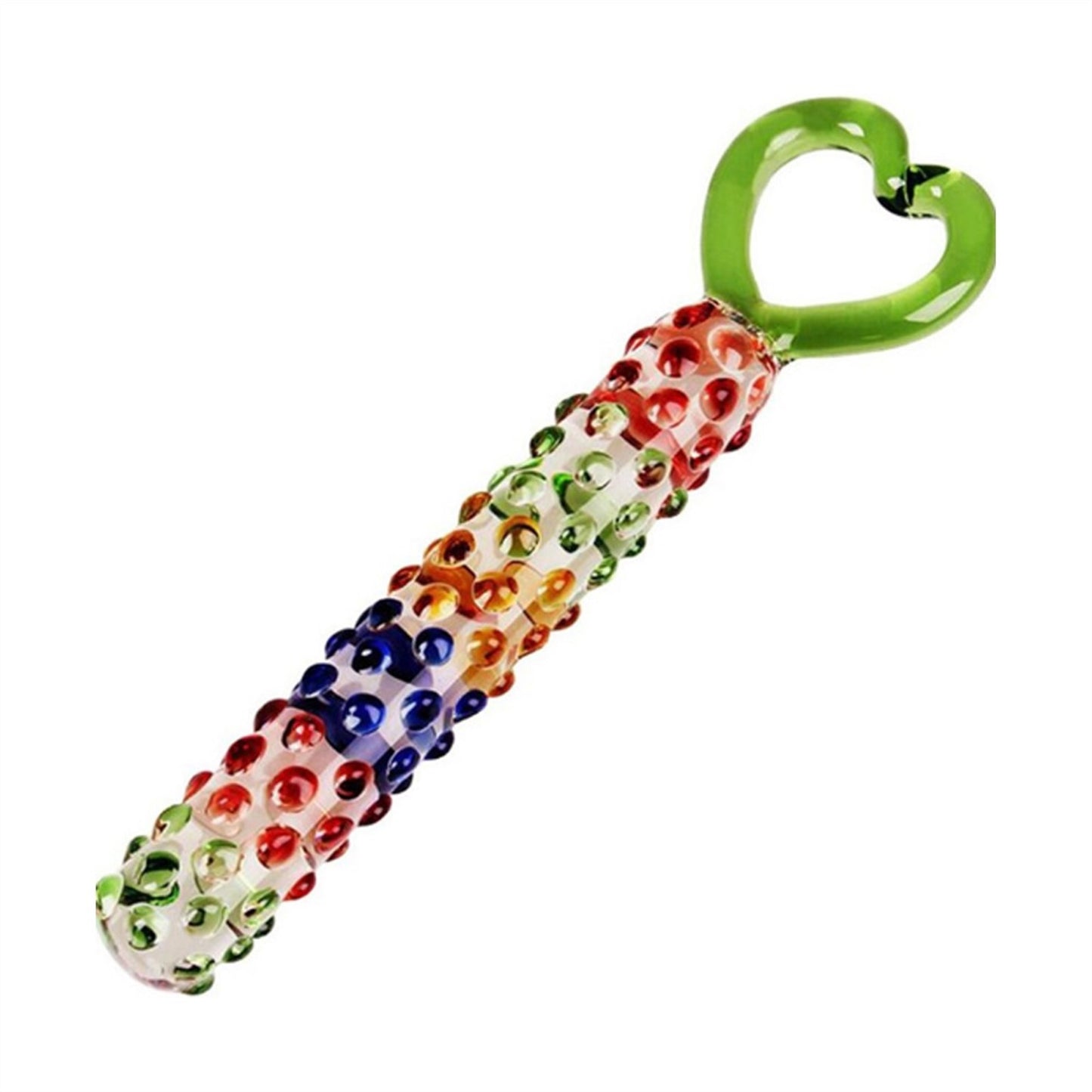 Colorful Point Glass Crystal Pearl Penis For Men A