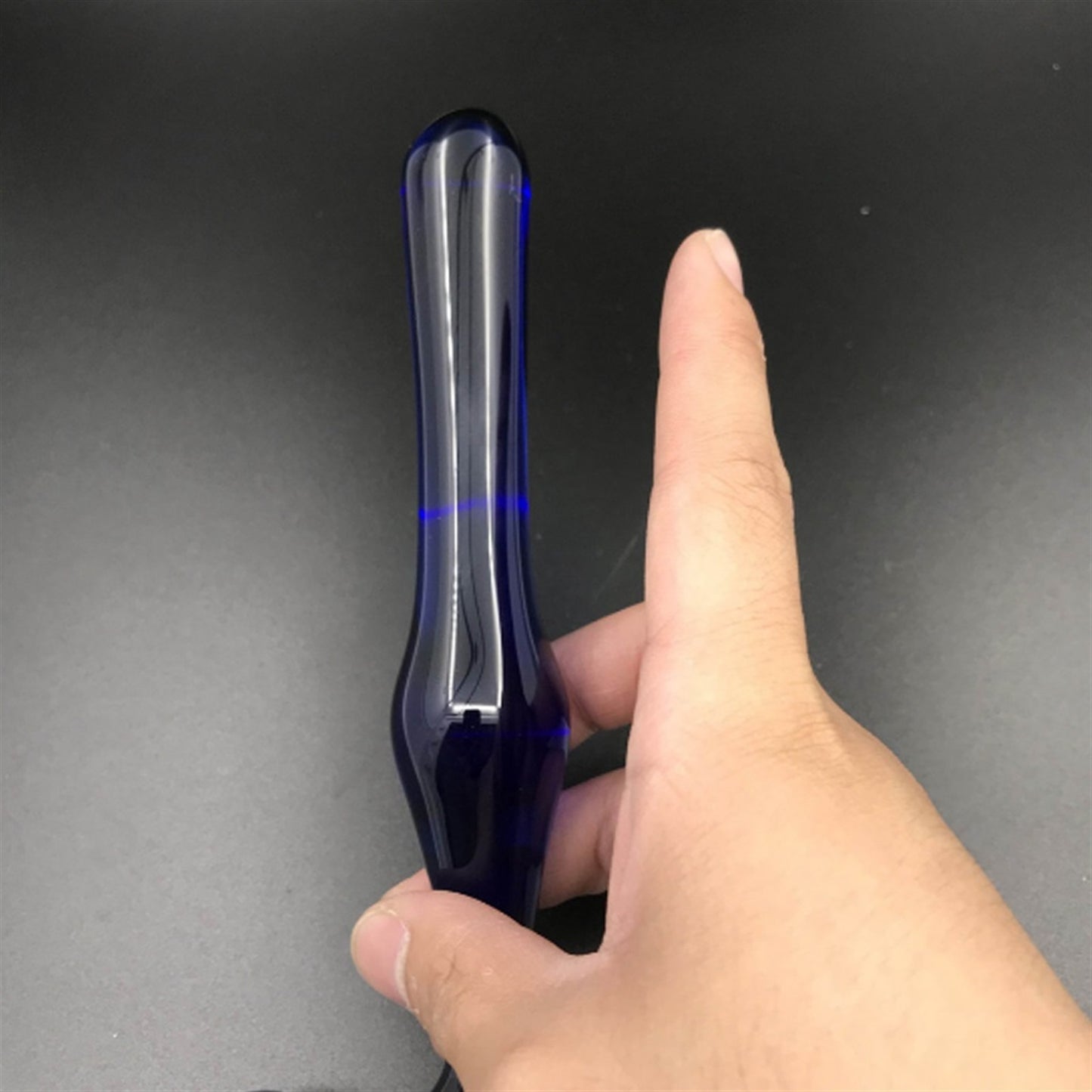 Double-ended Hook Crystal Glass Anal Plug For Men